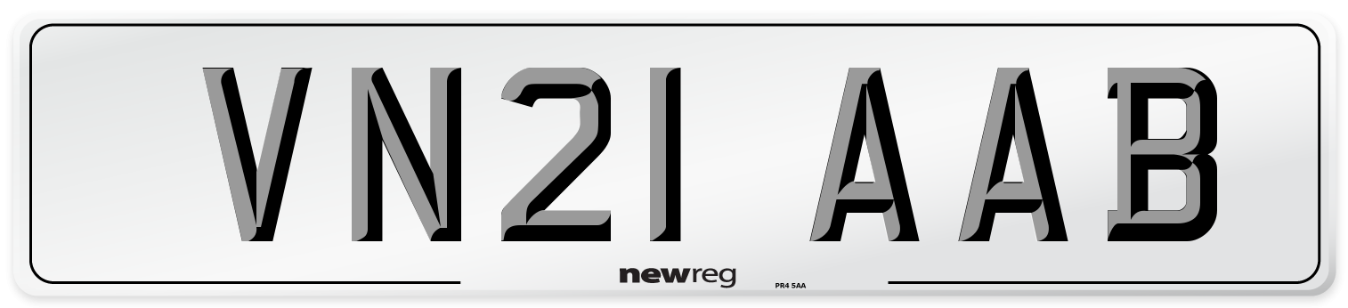 VN21 AAB Number Plate from New Reg